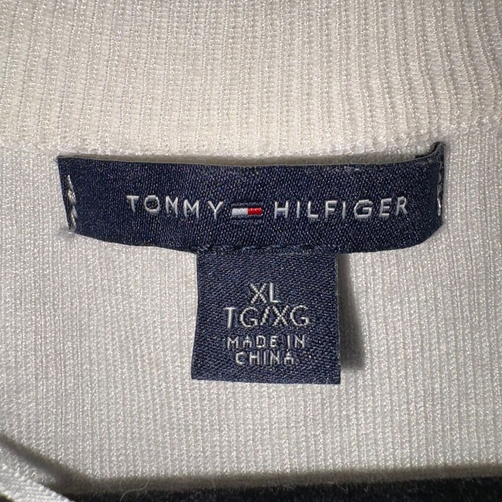 Tommy Hilfiger Navy & Cream Contrast Knit Sweater Dress size XL - Picture 8 of 9